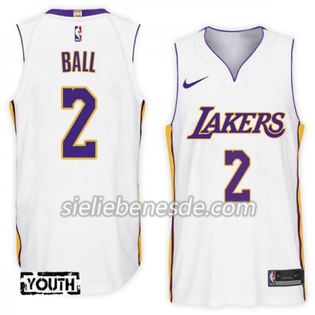Kinder NBA Los Angeles Lakers Trikot Lonzo Ball 2 Nike 2017-18 Weiß Swingman